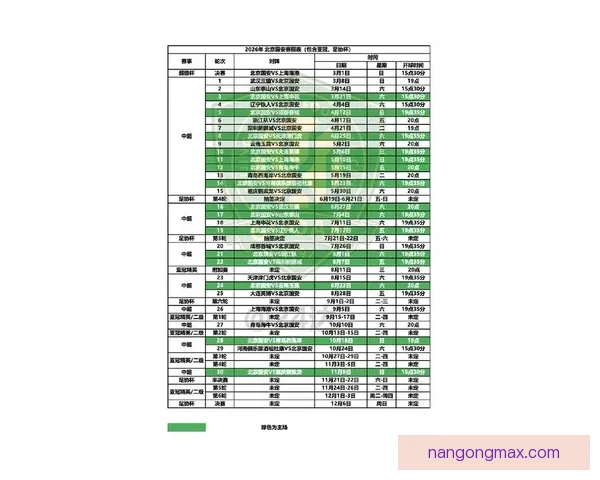 聚焦2026北京足球联赛赛程全面解析赛事安排与精彩看点前瞻